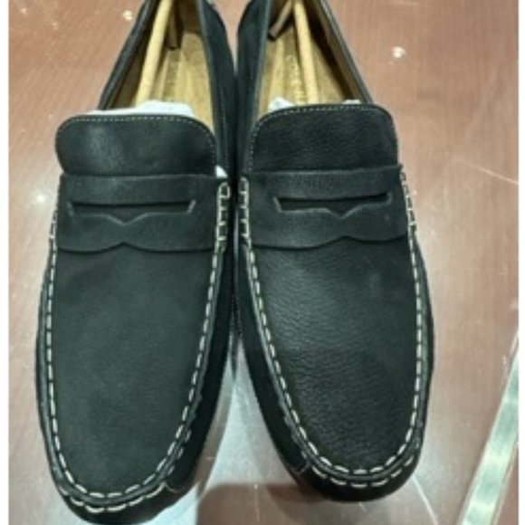 Cole Haan Wyatt Penny Driver Loafer Black Leather Size 11.5M - Picture 1 of 4